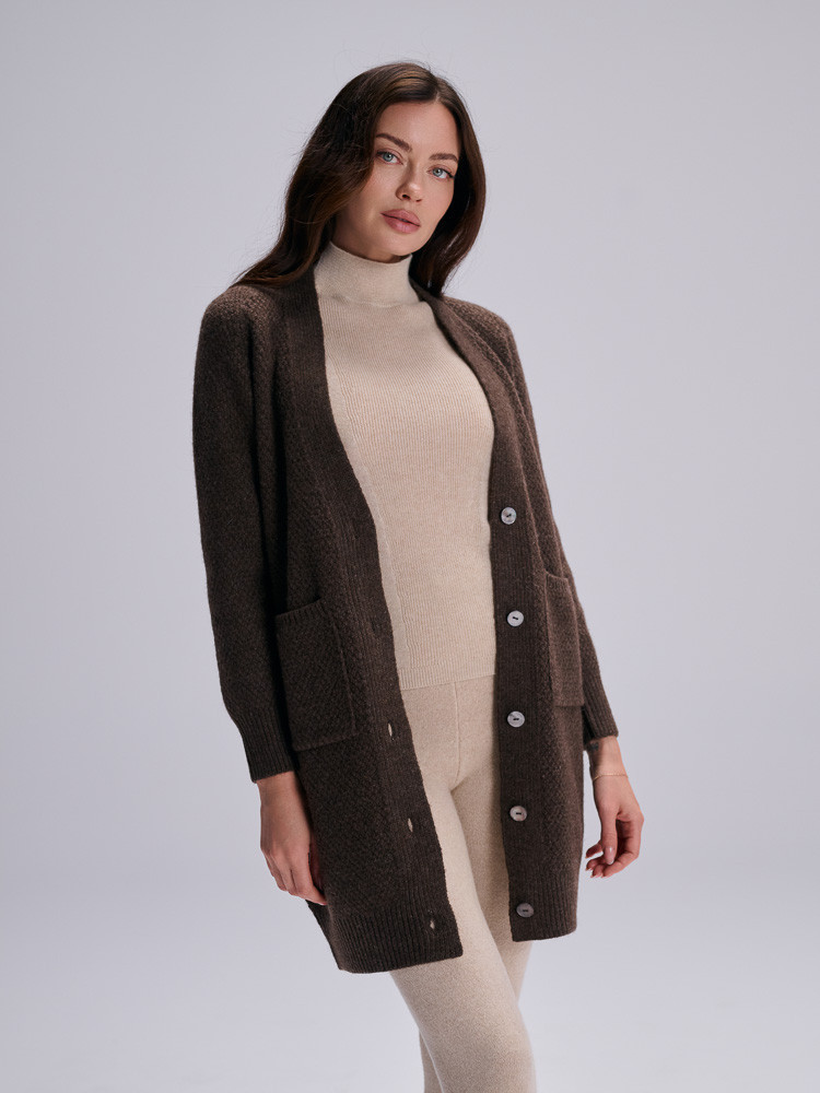 Sweter / kardigan z wełny owczej