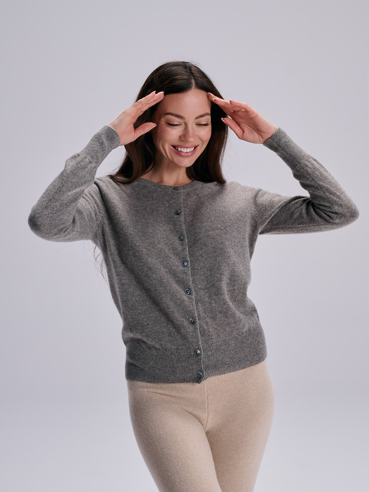 Sweter / kardigan damski z wełny jaka