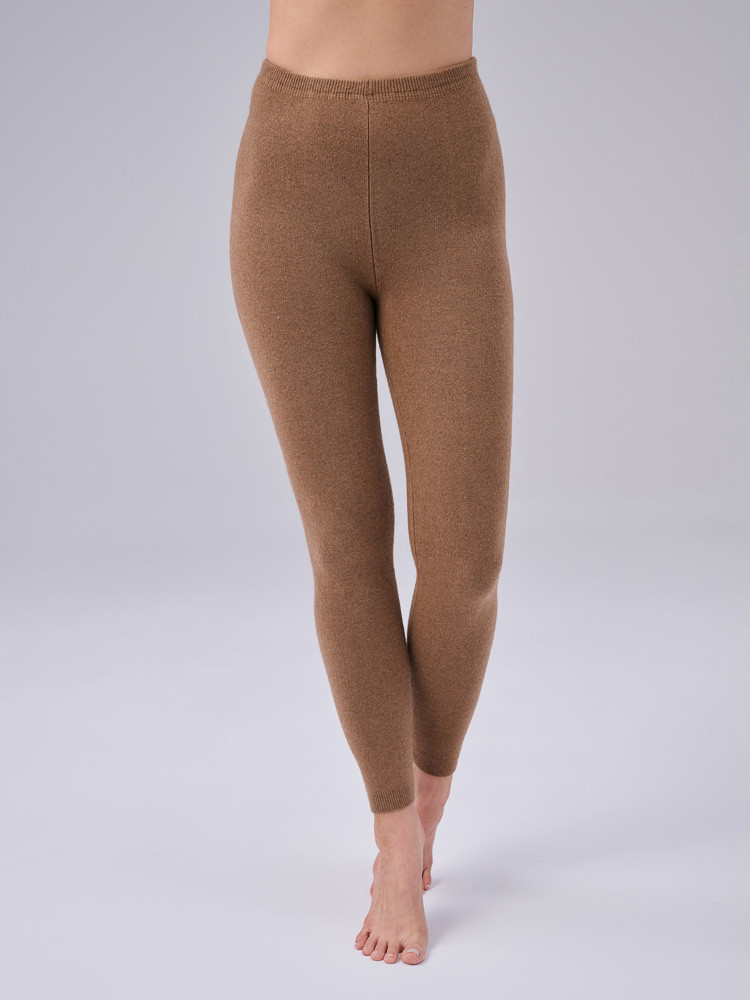 Leginsy z wełny wielbłądziej camel 100%