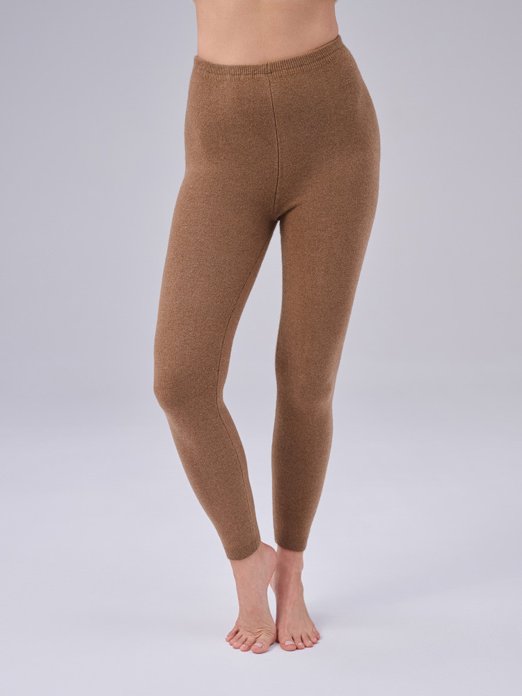 Leginsy z wełny wielbłądziej camel 100%