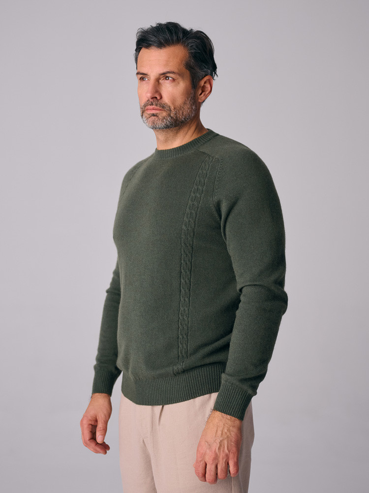 Sweter kaszmirowy zielony