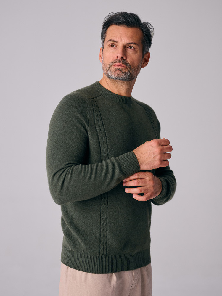 Sweter kaszmirowy zielony