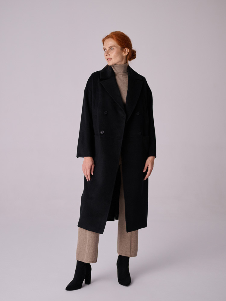 Płaszcz kaszmirowy damski oversize