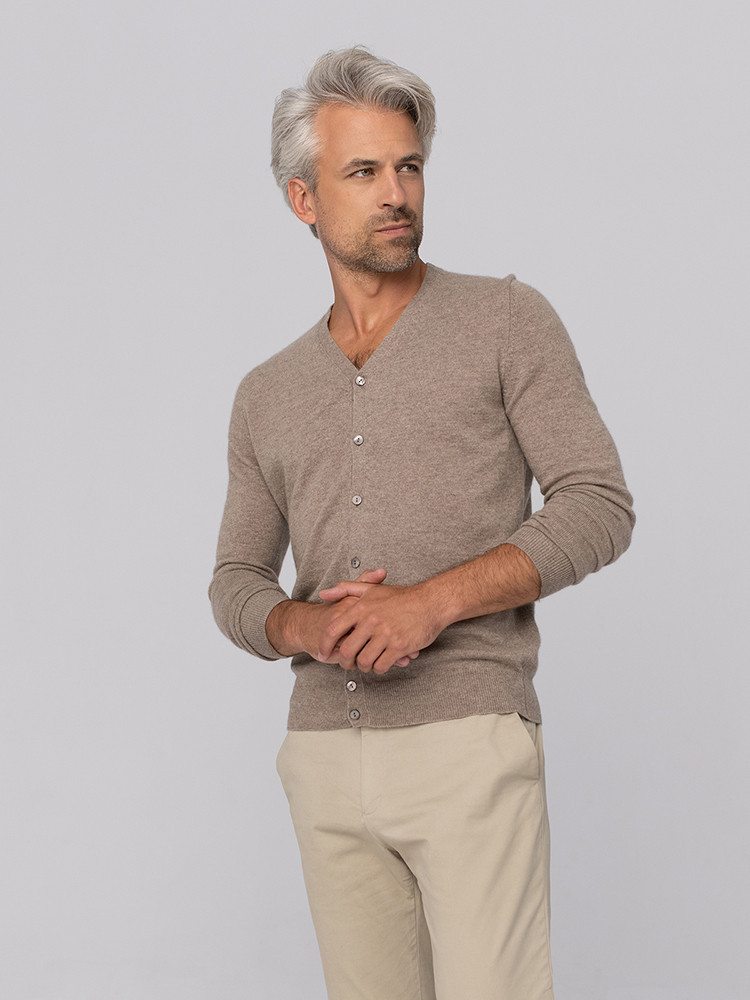 Kardigan kaszmirowy V-neck