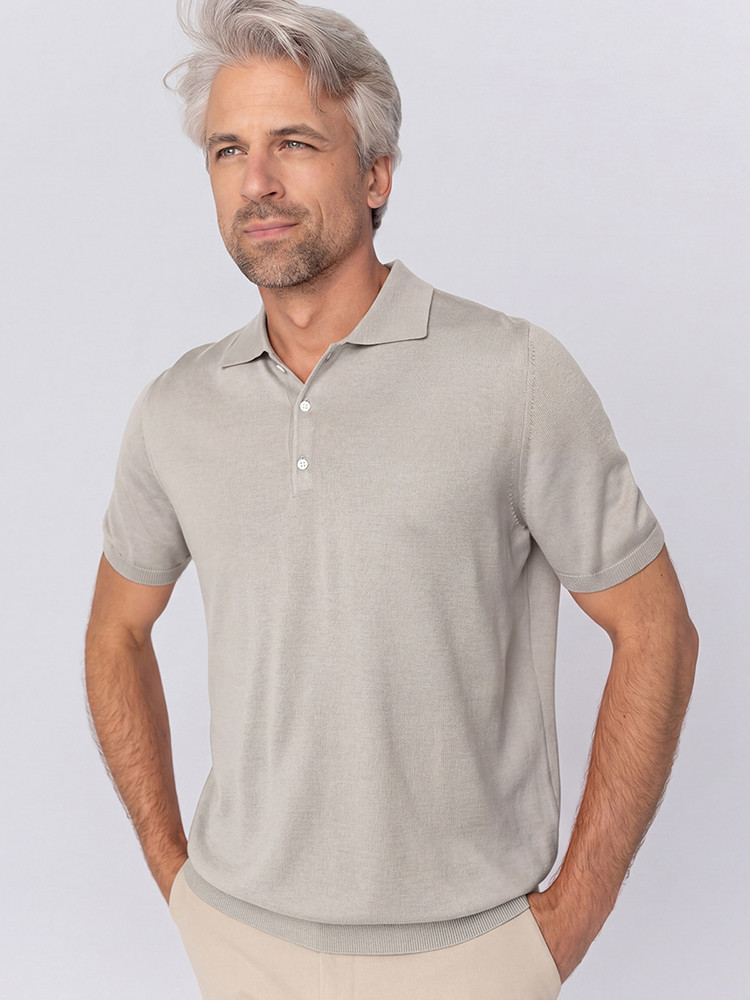 Kaszmirowa koszulka polo
