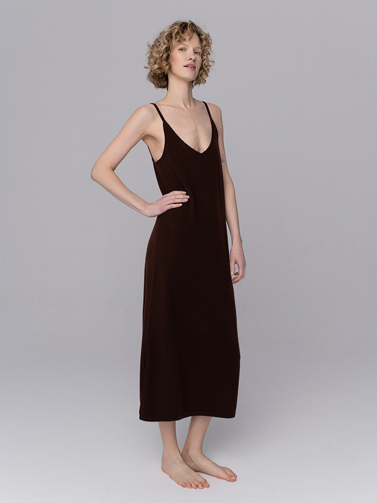 Sukienka kaszmirowa maxi
