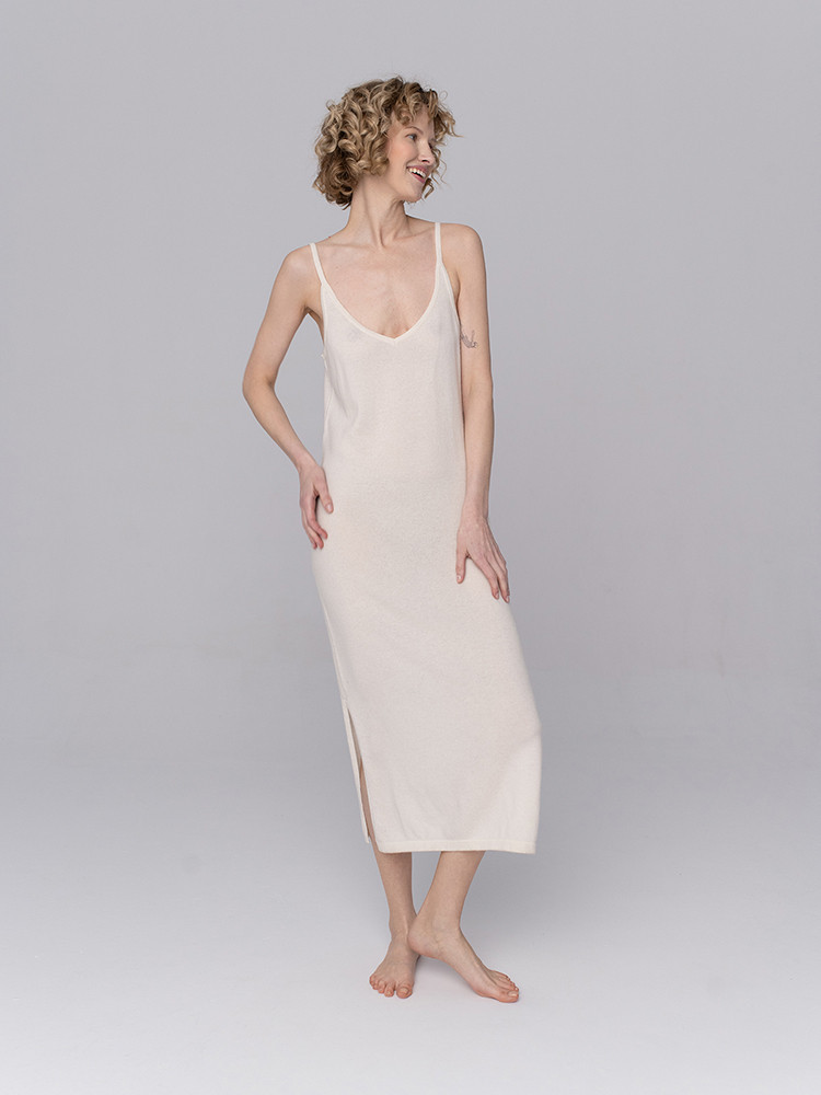 Sukienka kaszmirowa maxi