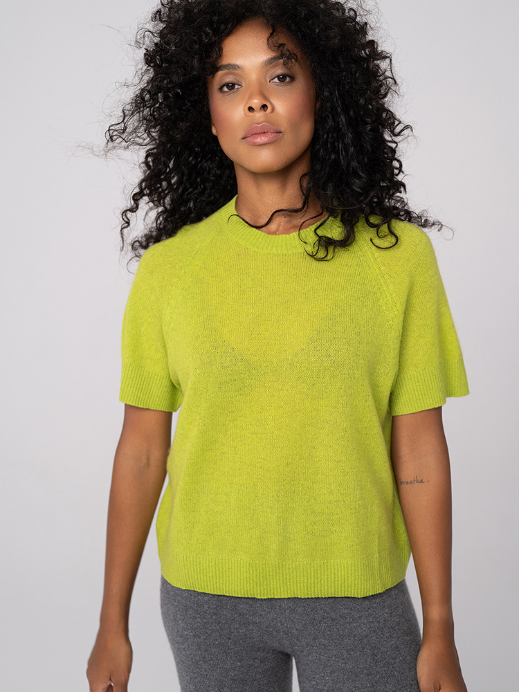 Lekki t-shirt kaszmirowy